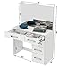 Boahaus Matilda White Vanity Makeup Desk with 5 Drawers and Basic Knobs