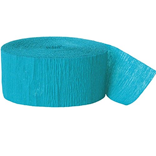 Unique 81ft Teal Crepe Paper Streamers