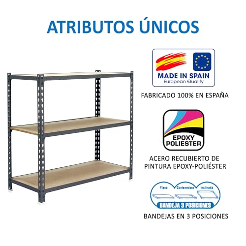 Estantería industrial para organizar tu taller u hogar con baldas Maderclick 7