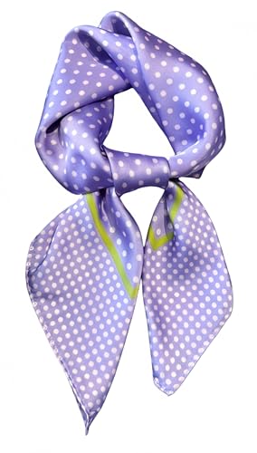 MINIDORA Satin Scarves for Women 27.5 27.5 inches Medium Square Elegant Silk Feeling D0094-Purple