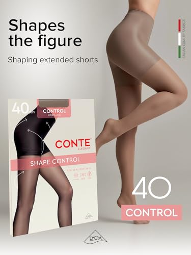 Image of Conte Body Shaping Semi Opaque Compression Tights Pantyhose Control 40 Den