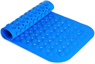Bath Mat Non Slip, Shower Mat, Bathroom Mat, Suction Cup + Drain Holes, Anti Mould, Machine Washable, Suitable For Elderly + Children, 70cm x 35cm