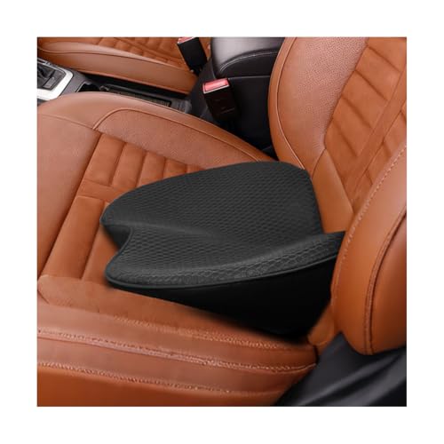 Norkmdi Car Seat Cushion, Memory Foam Sciatica & Lower Back Pain Relief Vehicle Chair Pillow for Driving, Breathable Automotive Seat Support Pad, Universal for SUV Sedan Truck (Black)