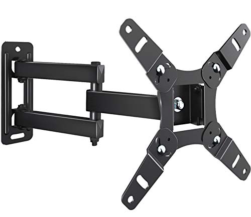 Fozimoa Full Motion TV Monitor Wall Mount Bracket Articulating Arms Max VESA 200x200mm up to 55lbs, Swivels Tilts Extension Rotation for Most 13-45 Inch LED LCD Flat Curved Screen TVs & Monitors