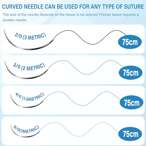 Image of Suture Practice Thread and Needles for Medical Students Training Only (40 Mixed)