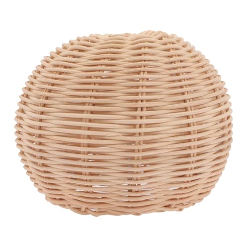 OUNONA 藤編アイアン製ランプベース 耐久性手編みデザイン デスクや寝室用装飾に 用照明パーツ 多様な室内空間に対応