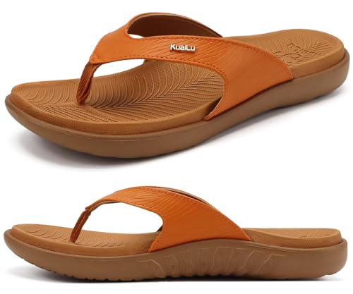 Image of KuaiLu Women's Orthotic Arch Support Flip Flop Sandals