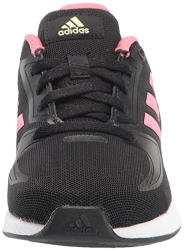 adidas Runfalcon 2.0 Running Shoe, Black/Rose Tone/Pulse Yellow, 6.5 US Unisex Big Kid2