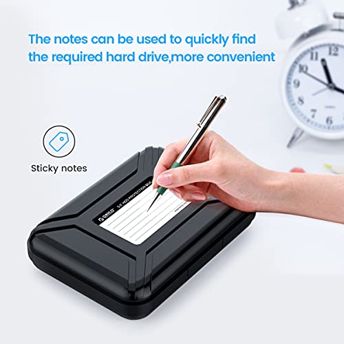 ORICO Hard Drive Case 3.5 inch HDD Storage Carrying Case Anti-Static and Shockproof External Hard Drive Portable Case, Compatible with WD, Seagate, Toshiba, Samsung, Hitachi, Crucial-PHXBK