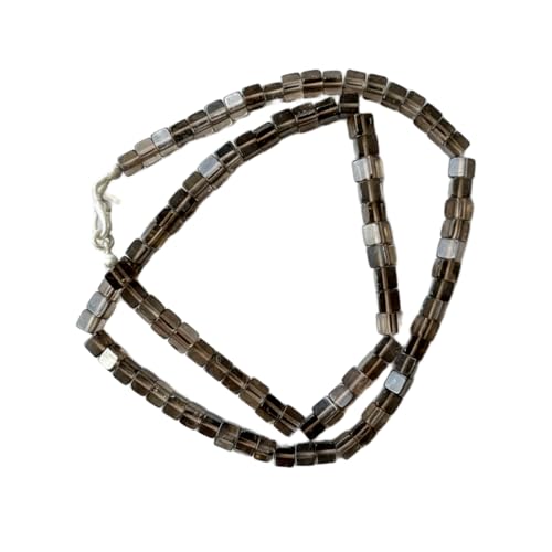 Collier de perles de quartz fumé idée cadeau d'anniversaire fait main