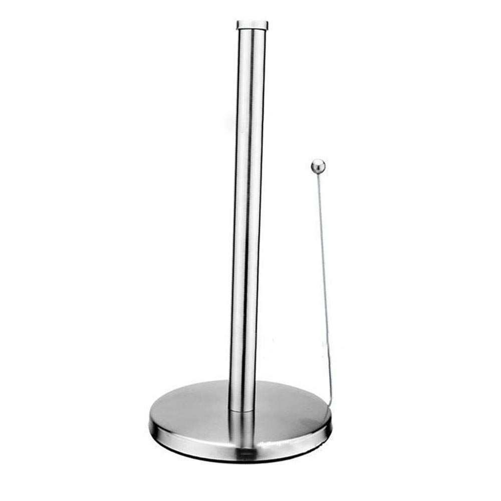 Kitchen Roll Holder, Standing Paper roll Paper Towel Holder Vertical Design - Stainless Steel Kitchen Without Drilling