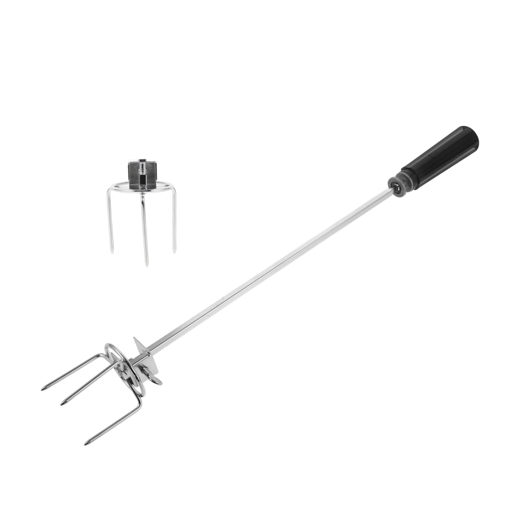 SUPVOX 3 Sets Rotisserie Meat Fork Roast Chicken Tool Stainless Steel Grill Fork Oven Accessory