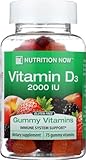 Nutrition Now Vitamin D Adult Gummy Vitamins 2000 IU - 75 Gummies