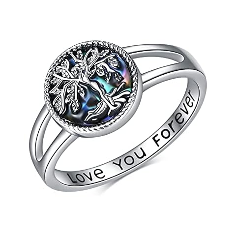 ONEFINITY Tree of Life Rings 925 Sterling Silver Tree of Life Rings Cute Tree of Life Jewelry Gifts for Women Girls Cover