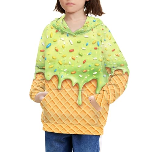 Image of Coloranimal Unisex Girls and Boys Long Sleeve Hoodies Hoody Athletic Pullover Sweatshirts Tops Age 6-16year