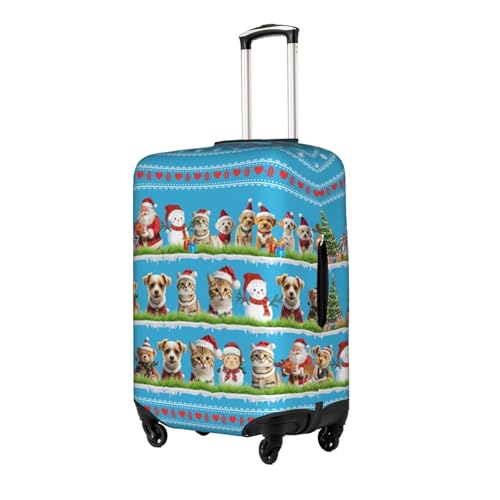 Travel Luggage Cover Christmas Tree Santa Snowman Dog Cat Gift Fashion Washable Baggage Suitcase Protector Fit For Luggage Large2