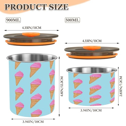 Envase Hermético de Café de Acero Inoxidable 900 ml miniatura 2