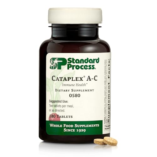 Standard Process Cataplex A-C - Supplement for Immune & Healthy Cell Support with Vitamins C & A - Aids Eye Health - Contains Ingredients with Antioxidant Activity - 180 Tablets (90 Servings)