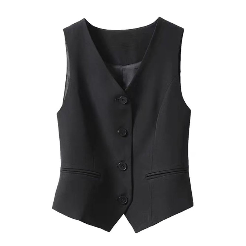 Gilet de costume pour femme, coupe ajustée, col en V, gilet de smoking, gilet de costume, gilet vintage élégant