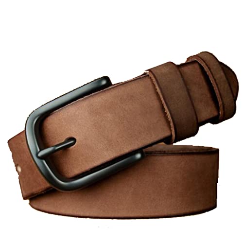 Men's belt leather pin buckle layer cowhide all-match young and middle-aged belt jeans belt
