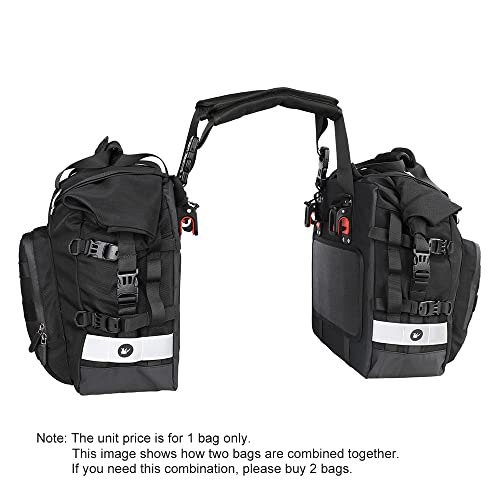 Rhinowalk Motorcycle Saddle Bag Waterproof Motor Pannier Bag Luggage Pack Quick Release Motorbike Side Bag 20L (Black) by Rhinowalk - Used condition - Image 6