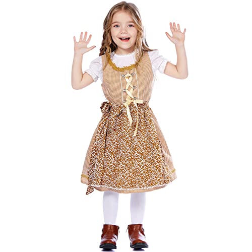 Toddler Girls Halloween Princess Dress Beer Festival Floral Dress Stage Performance Bavarian Traditional Outfits4