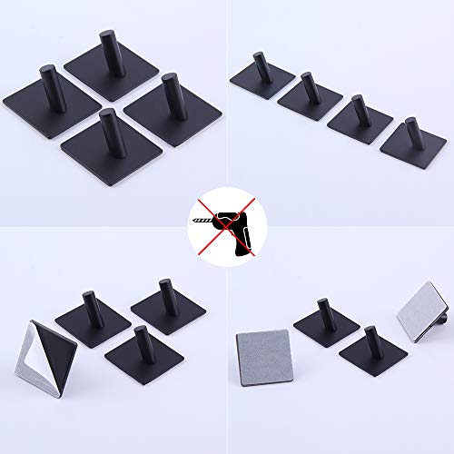 kimzcn Gancho para toalha/ganchos adesivos – Ganchos de parede para casaco/roupão/toalhas grudam no