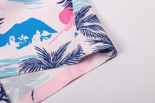 Image of SANGTREE Girls & Women's Hawaiian Shirts Button Down Short Sleeve Floral Tropical Shirt Beach Vacation Blouse Tops