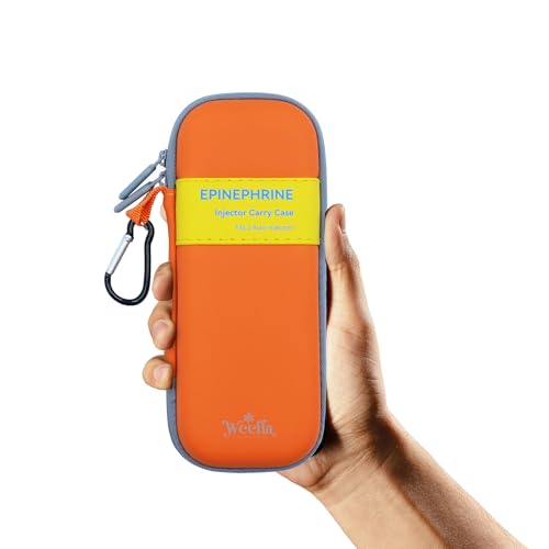 weefla Protective Carry Case for 2 EpiPen Auto-Injectors, Yellow