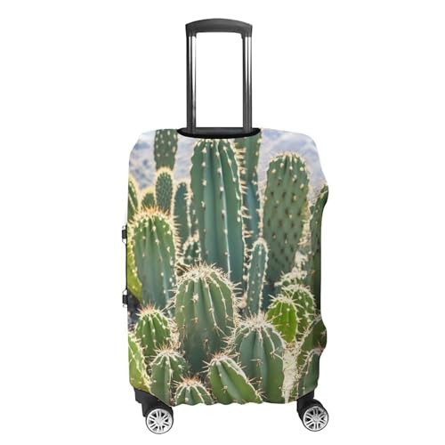Green Cactus Printed Luggage Cover Protector, Fits 18-32 Inch Luggage4