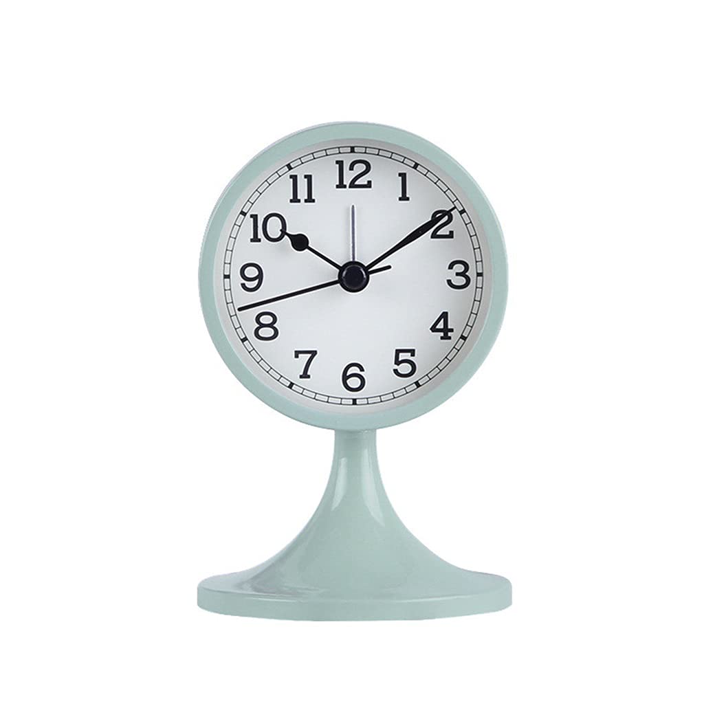58GXCAAMOT Antique Metal Mute Alarm Clock Living Room Bedroom Table Clock Retro Classic Student Watch Color A Size