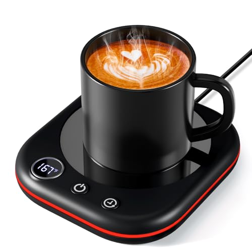 Coffee Cup Warmer Mug Warmer for Desk, New Upgrade Coffee Warmer with LED Light, 3 Temperature...