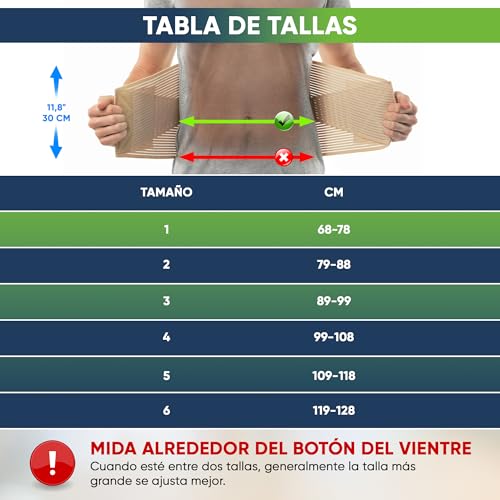 aHeal Cinturon Lumbar - Faja Lumbar Hombre y Mujer | Fajas Lumbares para Mujer y Hombre - Faja Lumbar Ortopedica y Faja Ortopedica Lumbar Alta | Alivio del Dolor de Espalda | Talla 4 Piel - imagen 5