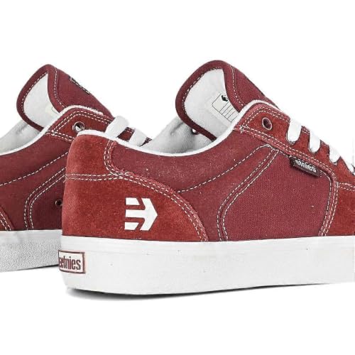 Image of Etnies Barge LS - Classic Skate Look, Slim Vulcanized Silhoutte, Hefty Armored Collar, Reinforced Vulc - Maroon - 6.5