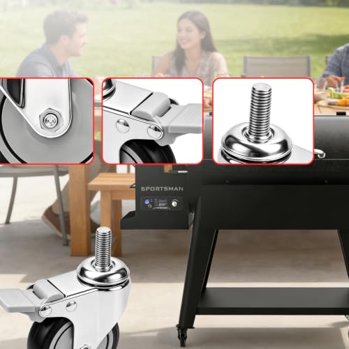Image of 74064 Locking Caster Wheels for Pit Boss Pro Series 1100,Pit Boss 820 Grill