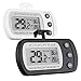 APKLVSR Termómetro antibacteriano para frigorífico y congelador con pantalla LCD digital grande y respaldo magnético para cocina y hogar (paquete de 2, blanco y negro)