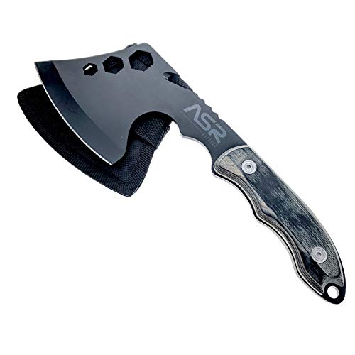 ASR Outdoor Handheld 12 inch Camping Axe Hatchet Full Tang Forged Steel