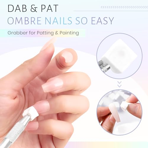 Set de esmaltes gel sólido 6g 2 colores blanco y glitter miniatura 4