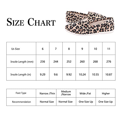 Eozlink Women Slip On Loafer Flat Shoes Soft Daily Slip-On Casual Sneaker Classic Flats Breathable Women’s Loafers Canvas Walking Shoes Flats Comfortable For Women To Wear Daily (Leopard, 8) #TOP6