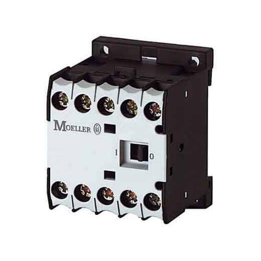 Eaton DILEM-01(24V50/60HZ) Mini-Contactor de Potencia, 3 Polos con 1 Nc, 4 Kw / 400 V / Ac3, 24 V 50/60 Hz
