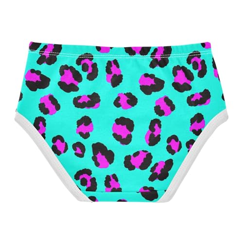 Durable Girls Underwear Toddlers 2t Cotton Little Girl Panties Leopard Print Teal Undies Kids Briefs2