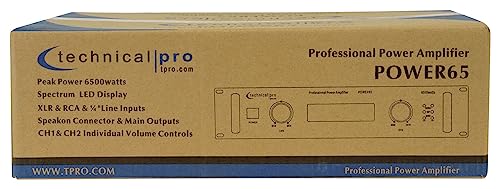 Technical Pro TPPOWER65 Professional Portable Pa System, 2 Channel Digital Stereo Power Amplifier thumb #8