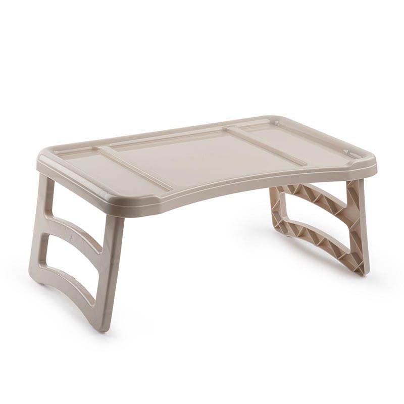Virsus Vassoio Pieghevole da letto Surt 211A, dimensioni 50x32x22 cm, gambe richiudibili, vassoio pieghevoli salvaspazio per colazione a letto, per mangiare in montagna, mare, campeggio (Beige) - C