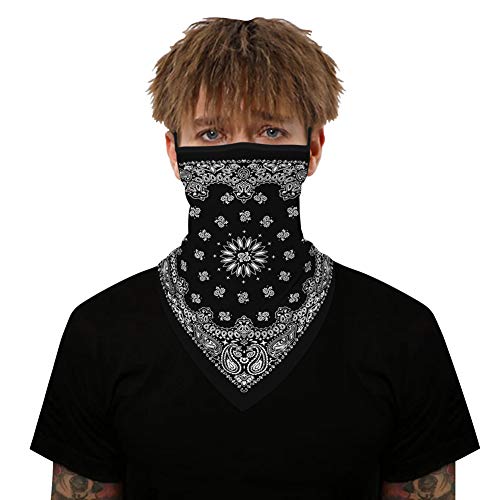 3 peças de máscara de bandana para fone de ouvido, cachecol balaclava, masculino, feminino, braçadei