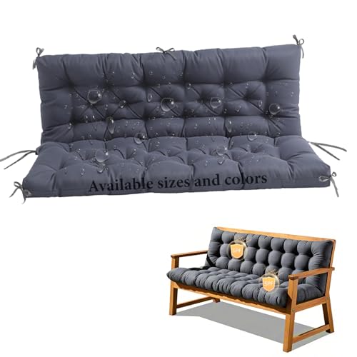 Aocase CojíN De Asiento para Columpio De Hollywood, Impermeable Cojines De Repuesto para Banco De Columpio De Porche, Respaldo Y Asiento Acolchados, CojíN para Columpio De JardíN