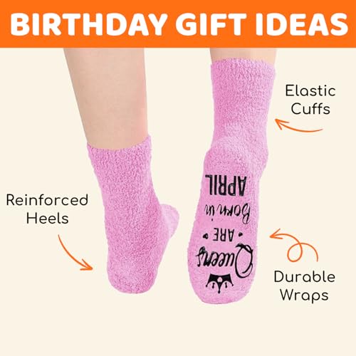 Image of HAPPYPOP Birthday Gifts Ideas for Mom - Pink Month Birthday Socks for Women