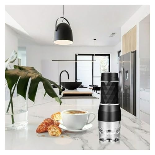 Cafetera portátil manual 3 en 1 para cápsulas y café molido miniatura 7