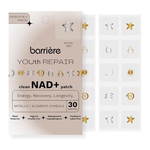 barrire Youth Repair NAD+ Patches for Women & Men - 30 Count