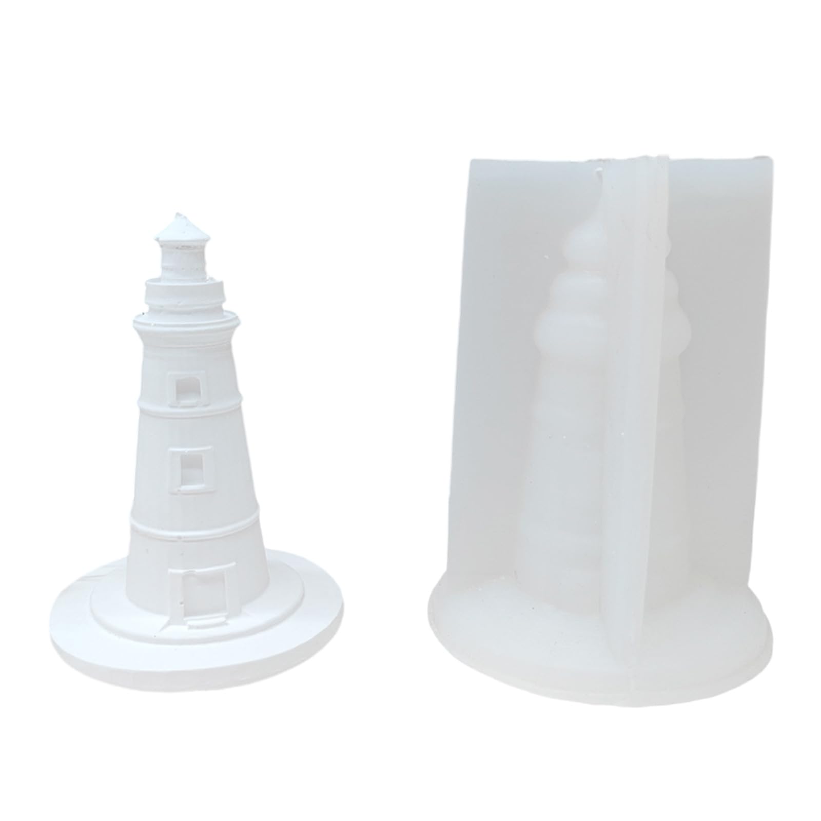 CRFFZ Lighthouse Resin Silicone Molds for Epoxy Resin, Holder, Tealight Holder, Lighthouse Silicone Cup Molds Mold
