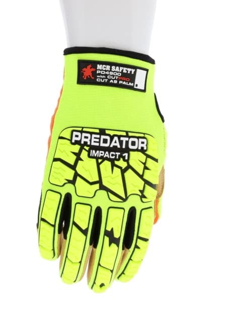 MCR 安全手袋 プレデターメカニックグローブ 視認性の高い耐切創作業用手袋 XLサイズ 1双 PD4900XL
